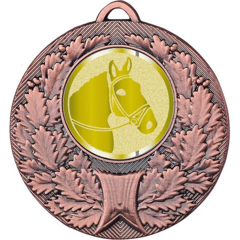 Медаль №1020-192 (Конный спорт, диаметр 50 мм (Медаль цвет бронза плюс жетон для вклейки) Место для вставок: обратная сторона диаметр 45 мм)