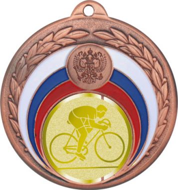 Медаль №1023-196 (Велоспорт, диаметр 50 мм (Медаль цвет бронза плюс жетон для вклейки) Место для вставок: обратная сторона диаметр 45 мм)