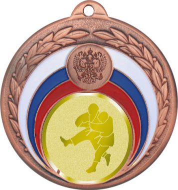 Медаль №1025-196 (Борьба, диаметр 50 мм (Медаль цвет бронза плюс жетон для вклейки) Место для вставок: обратная сторона диаметр 45 мм)