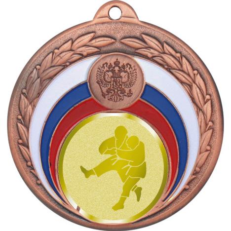 Медаль №1025-196 (Борьба, диаметр 50 мм (Медаль цвет бронза плюс жетон для вклейки) Место для вставок: обратная сторона диаметр 45 мм)