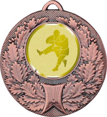 Медаль №1025-192 (Борьба, диаметр 50 мм (Медаль цвет бронза плюс жетон для вклейки) Место для вставок: обратная сторона диаметр 45 мм)