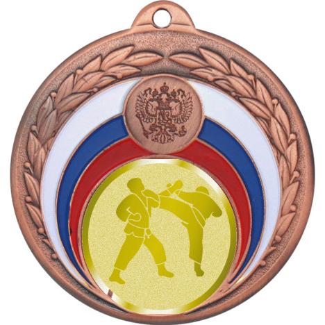 Медаль №1028-196 (Каратэ, диаметр 50 мм (Медаль цвет бронза плюс жетон для вклейки) Место для вставок: обратная сторона диаметр 45 мм)
