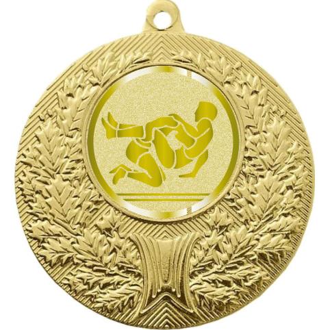 Медаль №1031-192 (Борьба, диаметр 50 мм (Медаль цвет золото плюс жетон для вклейки) Место для вставок: обратная сторона диаметр 45 мм)