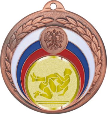 Медаль №1031-196 (Борьба, диаметр 50 мм (Медаль цвет бронза плюс жетон для вклейки) Место для вставок: обратная сторона диаметр 45 мм)