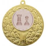 Медаль №1032-192 (Шахматы, диаметр 50 мм (Медаль цвет золото плюс жетон для вклейки) Место для вставок: обратная сторона диаметр 45 мм)