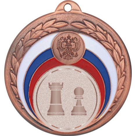 Медаль №1032-196 (Шахматы, диаметр 50 мм (Медаль цвет бронза плюс жетон для вклейки) Место для вставок: обратная сторона диаметр 45 мм)