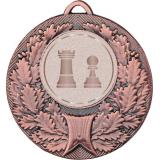 Медаль №1032-192 (Шахматы, диаметр 50 мм (Медаль цвет бронза плюс жетон для вклейки) Место для вставок: обратная сторона диаметр 45 мм)