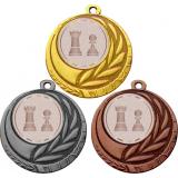 Комплект из трёх медалей MN27 (Шахматы, диаметр 45 мм (Три медали плюс три жетона VN1032))