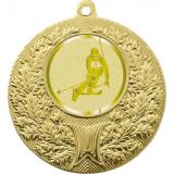 Медаль №1035-192 (Лыжный спорт, диаметр 50 мм (Медаль цвет золото плюс жетон для вклейки) Место для вставок: обратная сторона диаметр 45 мм)