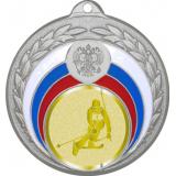 Медаль №1035-196 (Лыжный спорт, диаметр 50 мм (Медаль цвет серебро плюс жетон для вклейки) Место для вставок: обратная сторона диаметр 45 мм)