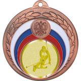 Медаль №1035-196 (Лыжный спорт, диаметр 50 мм (Медаль цвет бронза плюс жетон для вклейки) Место для вставок: обратная сторона диаметр 45 мм)