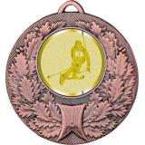 Медаль №1035-192 (Лыжный спорт, диаметр 50 мм (Медаль цвет бронза плюс жетон для вклейки) Место для вставок: обратная сторона диаметр 45 мм)