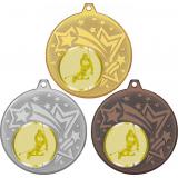 Комплект из трёх медалей MN27 (Лыжный спорт, диаметр 45 мм (Три медали плюс три жетона VN1035))