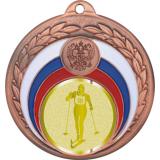 Медаль №1038-196 (Лыжный спорт, диаметр 50 мм (Медаль цвет бронза плюс жетон для вклейки) Место для вставок: обратная сторона диаметр 45 мм)