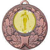 Медаль №1038-192 (Лыжный спорт, диаметр 50 мм (Медаль цвет бронза плюс жетон для вклейки) Место для вставок: обратная сторона диаметр 45 мм)