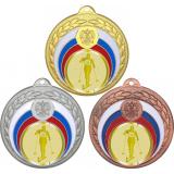Комплект медалей №1038-196 (Лыжный спорт, диаметр 50 мм (Три медали плюс три жетона для вклейки) Место для вставок: обратная сторона диаметр 45 мм)