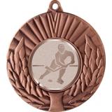 Медаль №1043-192 (Хоккей, диаметр 50 мм (Медаль цвет бронза плюс жетон для вклейки) Место для вставок: обратная сторона диаметр 45 мм)
