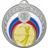 Медаль №1047-196 (Гольф, диаметр 50 мм (Медаль цвет серебро плюс жетон для вклейки) Место для вставок: обратная сторона диаметр 45 мм)