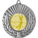Медаль №1047-68 (Гольф, диаметр 50 мм (Медаль цвет серебро плюс жетон для вклейки) Место для вставок: обратная сторона диаметр 46 мм)