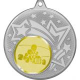Медаль №1050-1274 (Картинг, диаметр 45 мм (Медаль цвет серебро плюс жетон для вклейки) Место для вставок: обратная сторона диаметр 40 мм)