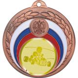 Медаль №1050-196 (Картинг, диаметр 50 мм (Медаль цвет бронза плюс жетон для вклейки) Место для вставок: обратная сторона диаметр 45 мм)