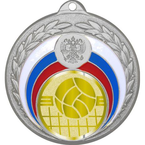 Медаль №1051-196 (Волейбол, диаметр 50 мм (Медаль цвет серебро плюс жетон для вклейки) Место для вставок: обратная сторона диаметр 45 мм)