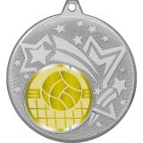 Медаль №1051-1274 (Волейбол, диаметр 45 мм (Медаль цвет серебро плюс жетон для вклейки) Место для вставок: обратная сторона диаметр 40 мм)