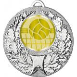 Медаль №1051-192 (Волейбол, диаметр 50 мм (Медаль цвет серебро плюс жетон для вклейки) Место для вставок: обратная сторона диаметр 45 мм)