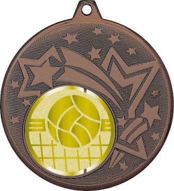 Медаль №1051-1274 (Волейбол, диаметр 45 мм (Медаль цвет бронза плюс жетон для вклейки) Место для вставок: обратная сторона диаметр 40 мм)