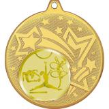 Медаль №1055-27 (Гимнастика, диаметр 45 мм (Медаль цвет золото плюс жетон для вклейки) Место для вставок: обратная сторона диаметр 39 мм)