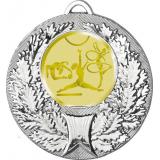 Медаль №1055-192 (Гимнастика, диаметр 50 мм (Медаль цвет серебро плюс жетон для вклейки) Место для вставок: обратная сторона диаметр 45 мм)