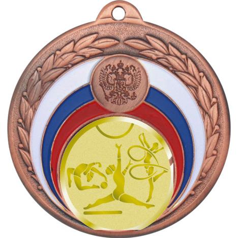 Медаль №1055-196 (Художественная гимнастика, диаметр 50 мм (Медаль цвет бронза плюс жетон для вклейки) Место для вставок: обратная сторона диаметр 45 мм)