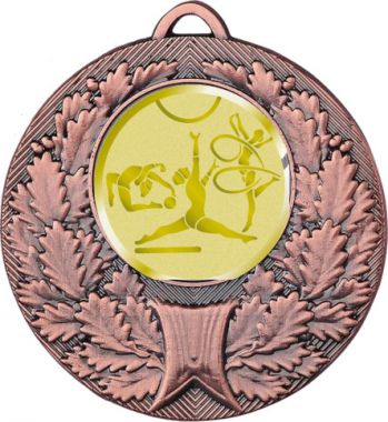Медаль №1055-192 (Гимнастика, диаметр 50 мм (Медаль цвет бронза плюс жетон для вклейки) Место для вставок: обратная сторона диаметр 45 мм)