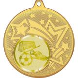 Медаль №1058-27 (Футбол, диаметр 45 мм (Медаль цвет золото плюс жетон для вклейки) Место для вставок: обратная сторона диаметр 39 мм)