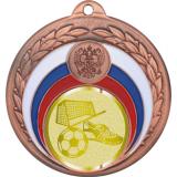 Медаль №1058-196 (Футбол, диаметр 50 мм (Медаль цвет бронза плюс жетон для вклейки) Место для вставок: обратная сторона диаметр 45 мм)