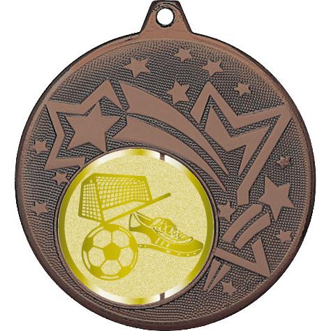 Медаль №1058-1274 (Футбол, диаметр 45 мм (Медаль цвет бронза плюс жетон для вклейки) Место для вставок: обратная сторона диаметр 40 мм)