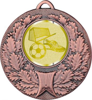 Медаль №1058-192 (Футбол, диаметр 50 мм (Медаль цвет бронза плюс жетон для вклейки) Место для вставок: обратная сторона диаметр 45 мм)