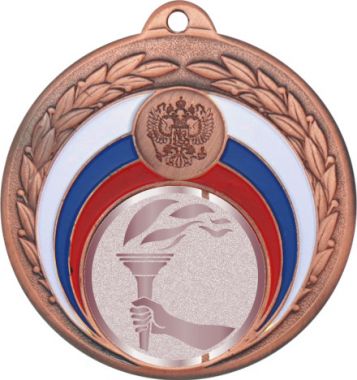 Медаль №1060-196 (Факел, олимпиада, диаметр 50 мм (Медаль цвет бронза плюс жетон для вклейки) Место для вставок: обратная сторона диаметр 45 мм)
