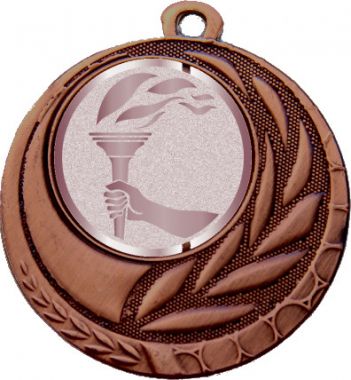 Медаль №1060-1274 (Факел, олимпиада, диаметр 45 мм (Медаль цвет бронза плюс жетон для вклейки) Место для вставок: обратная сторона диаметр 40 мм)