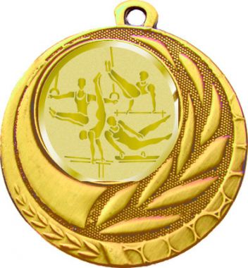 Медаль №1063-27 (Легкая атлетика, диаметр 45 мм (Медаль цвет золото плюс жетон для вклейки) Место для вставок: обратная сторона диаметр 39 мм)