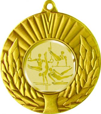 Медаль №1063-192 (Легкая атлетика, диаметр 50 мм (Медаль цвет золото плюс жетон для вклейки) Место для вставок: обратная сторона диаметр 45 мм)