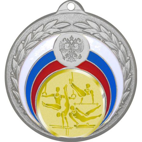 Медаль №1063-196 (Лёгкая атлетика, диаметр 50 мм (Медаль цвет серебро плюс жетон для вклейки) Место для вставок: обратная сторона диаметр 45 мм)