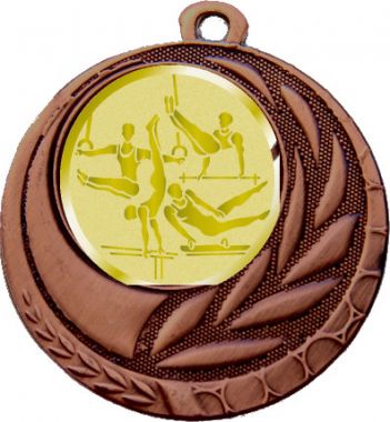 Медаль №1063-27 (Легкая атлетика, диаметр 45 мм (Медаль цвет бронза плюс жетон для вклейки) Место для вставок: обратная сторона диаметр 39 мм)