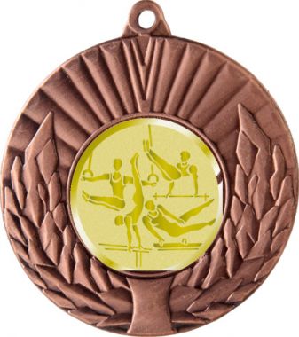 Медаль №1063-192 (Легкая атлетика, диаметр 50 мм (Медаль цвет бронза плюс жетон для вклейки) Место для вставок: обратная сторона диаметр 45 мм)