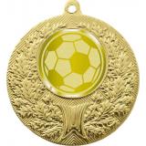 Медаль №1065-192 (Футбол, диаметр 50 мм (Медаль цвет золото плюс жетон для вклейки) Место для вставок: обратная сторона диаметр 45 мм)