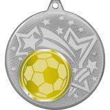 Медаль №1065-27 (Футбол, диаметр 45 мм (Медаль цвет серебро плюс жетон для вклейки) Место для вставок: обратная сторона диаметр 39 мм)