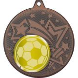 Медаль №1065-27 (Футбол, диаметр 45 мм (Медаль цвет бронза плюс жетон для вклейки) Место для вставок: обратная сторона диаметр 39 мм)