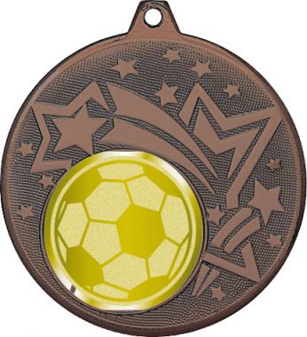 Медаль №1065-1274 (Футбол, диаметр 45 мм (Медаль цвет бронза плюс жетон для вклейки) Место для вставок: обратная сторона диаметр 40 мм)