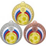 Комплект медалей №1065-196 (Футбол, диаметр 50 мм (Три медали плюс три жетона для вклейки) Место для вставок: обратная сторона диаметр 45 мм)