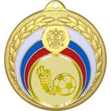 Медаль №1069-196 (Футбол, диаметр 50 мм (Медаль цвет золото плюс жетон для вклейки) Место для вставок: обратная сторона диаметр 45 мм)